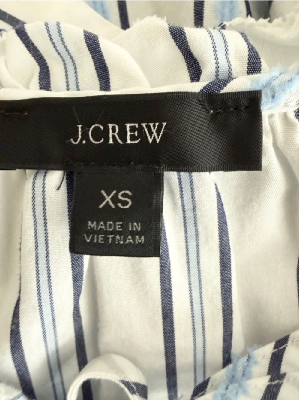 J.CREW Tie Neck Ruffle Top Size XS - Picture 7 of 10